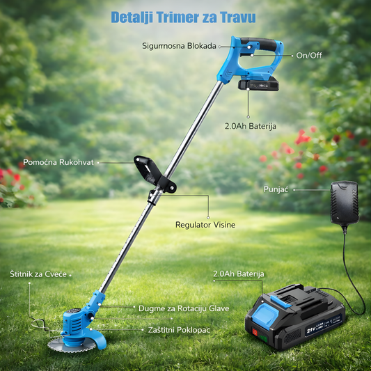 Aku Trimer sa Dve Baterije